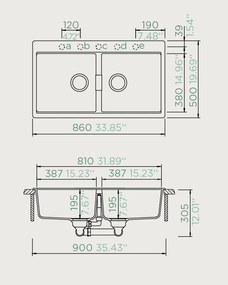 Мивка Schock Mono Cristadur 15295-Leuko