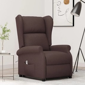 289735 vidaXL Изправящ стол, тъмнокафяв, текстил