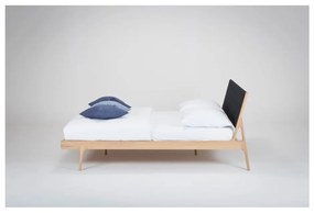 Масивно дъбово легло с черна табла , 160 x 200 cm Fawn - Gazzda