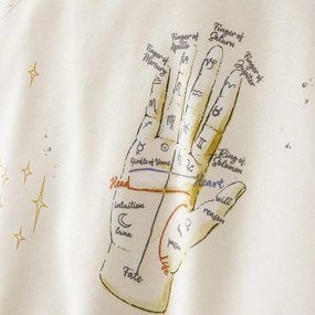 Синьо -кремаво двойно удължено спално бельо 230x220 cm Astrology – Sassy B