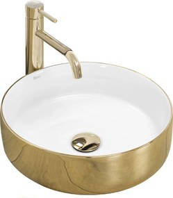 Умивалник за плот Rea SAMI GOLD WHITE