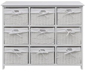 242433 vidaXL Шкаф за съхранение, бял