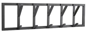 Черна метална стенна закачалка Frame - LABEL51