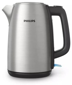 Електрическа кана Philips Viva Collection HD9351/90, 2200W, 1.7l, Метал, Автоматично изключване, Предпазване срещу прегаряне, Сив/черен