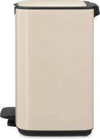Кош за боклук Brabantia Bo Pedal 1010077, 7 л, Плавно затваряне, Гумирана основа, Бежов