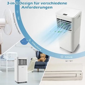 Преносим климатик 4 в 1 с бяла LED индикация 7000 BTU