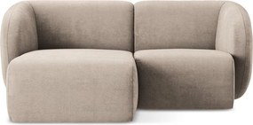 Светлокафяв шенилов ъглов диван (ляв ъгъл) Lani – Makamii