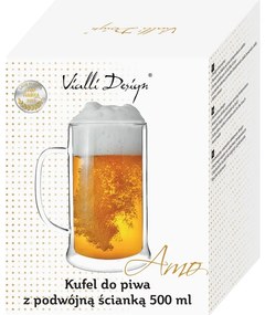 Стъклена чаша за бира 500 ml Amo – Vialli Design