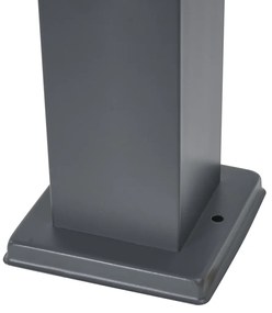 Външна лампа тъмно сива с опалово стъкло 45 см IP44 с контакт и сензор за движение - Malios