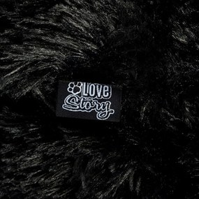 Черно легло за куче 65x107 cm – Love Story