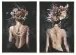 Картина Home ESPRIT Черен Зелен chica 80 x 3,5 x 120 cm (2 броя)