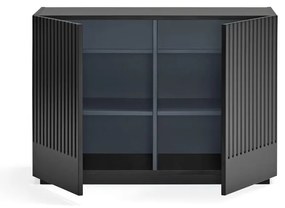 Черен нисък скрин с чекмеджета 100x70 cm Doric - Teulat