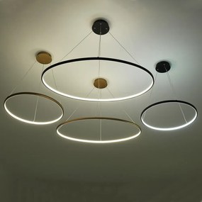 Висяща лампа в златист цвят, височина 92 cm Oval Ring - Tomasucci