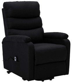 321238 vidaXL Изправящ стол, черен, текстил