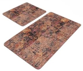 Кафяви кадифени килими за баня в комплект от 2 бр. 60x100 cm – Mila Home