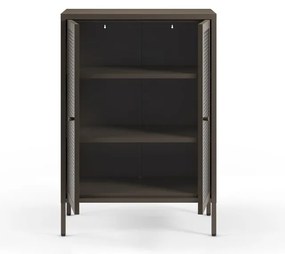 Сива метална витрина 70x100x40 cm Layna – Marckeric