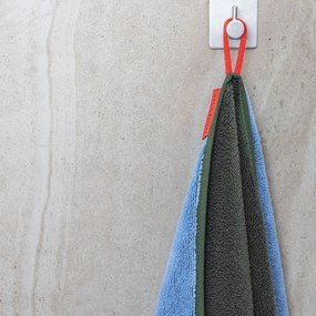 Тъмнозелена/синя хавлиена кърпа от органичен памук от тери 70x133 cm Soft – Mette Ditmer Denmark