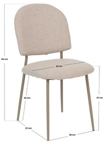 Трапезен стол atmosphera Kamili - Бежов