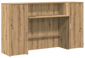 3324213 vidaXL Приемно бюро, дъб артизан, 180x50x103,5 см, инженерно дърво