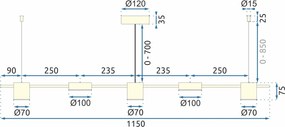 Лампа LED APP929-5CP GOLD