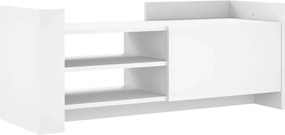 848374 vidaXL ТB шкаф, бял, 100x35x40 см, инженерно дърво