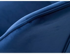 Тъмносини тапицирани трапезни столове в комплект с подлакътници 2 бр. Nolan Square – Unique Furniture