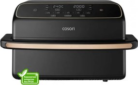 Фритюрник с горещ въздух Cosori Dual Blaze TwinFry Compact CAF-TF801, 2700W, 8.6 л, 35-240°C, 5 програми, Керамично покритие, Синхронизация, Черен/розово злато