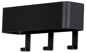 Черна метална стенна закачалка с рафт Dax Play - Spinder Design