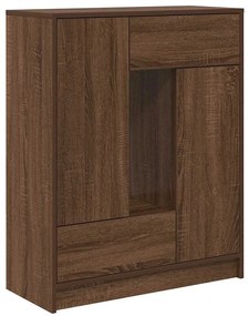 861856 vidaXL Бюфет с чекмеджета и вратички, кафяв дъб, 73x31x90 см