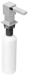Пластмасов дозатор за сапун за вграждане в лъскаво сребристо 350 ml – Sapho