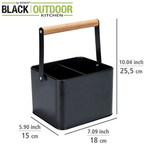 Черна кутия за кухненски прибори Baco Black Outdoor Kitchen Baco - Wenko