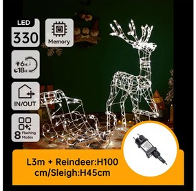 Aigostar-LED Външна LED декорация LED/3,6W/31/230V 2700K 90/45cm IP44 елен със шейна
