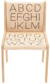 Детски стол в бежов и естествен цвят ABC – Lorena Canals