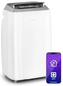 Klarstein Iceblock Prosmart 12, мобилен климатик, 3 в 1, 12 000 BTU, управление чрез приложение, бял
