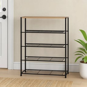 Стелаж за обувки с метална конструкция - 4 рафта, до 16 чифта