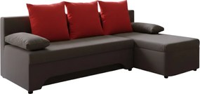 Ъгъл диван Lamor-Gray - Red