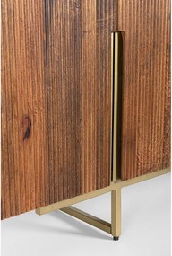 Скрин от масивно манго в златист цвят/в естествен цвят 160x75x40 cm Vilas – Bizzotto