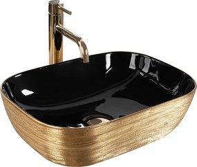 Умивалник за плот Rea Belinda BLACK BRUSH GOLD