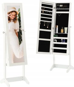 Шкаф за бижута с огледало 41,5 x 36,5 x 147 cm