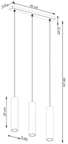 Кремаво висящо осветително тяло Castro – Sollux