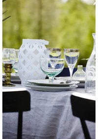 Бял фенер Фенер, височина 23 cm Flame - Star Trading