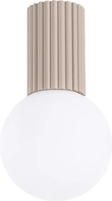 Кафяво-сиво осветително тяло за таван със стъклен абажур ø 12 cm Orbital – Sollux