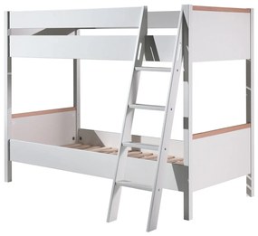 Бяло детско двуетажно легло , 90 x 200 cm London - Vipack