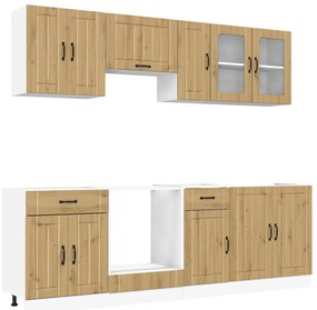 3314840 vidaXL Комплект кухненски шкафове от 8 части Kalmar, инженерно дърво