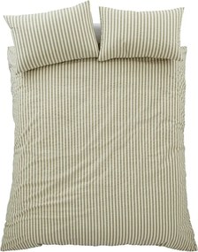 Зелено двойно 3 части спално бельо 200x200 cm Cotton Rich Woven Stripe – Pineapple Elephant