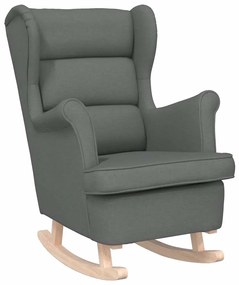 4016920 vidaXL Люлеещ се стол Тъмно сив 74x90x102 cm плат