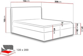Тапицирано легло Cosmo-Mple-120 x 200
