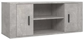 823095 vidaXL ТB шкаф, сив, 100x35x40 см, инженерно дърво