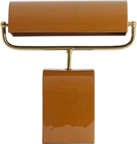 Оранжева метална настолна лампа (височина 38 cm) Cardona – Light &amp; Living