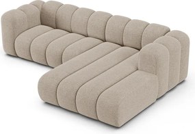 Бежов шенилов ъглов диван (десен ъгъл) Lupine – Micadoni
